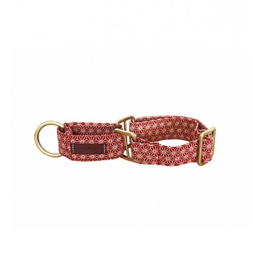 Red Asanoha Martingale Collar