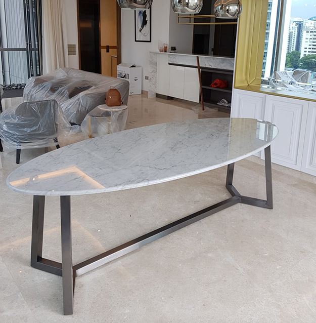 Stockholm 60 Dining Table Top / Carrara