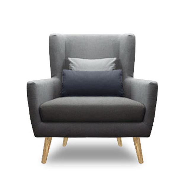 high back modern armchair